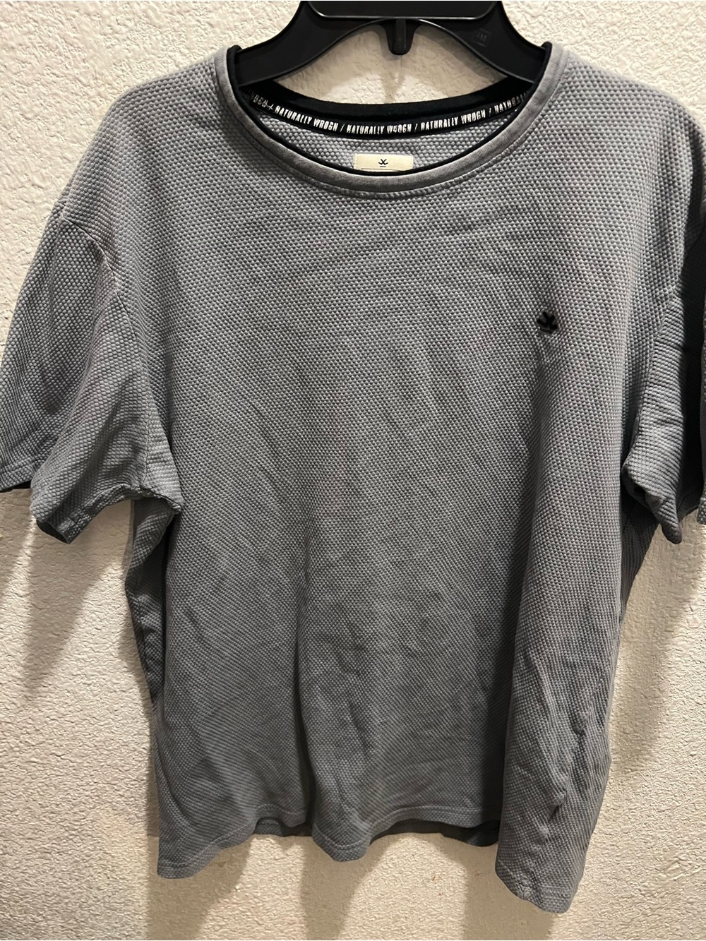 WROGN Casual Men's Short-Sleeve Crewneck Shirt in Gray